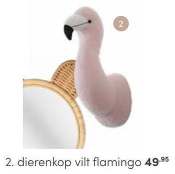Aanbiedingen Dierenkop vilt flamingo - Huismerk - Baby &amp; Tiener Megastore - Geldig van 03/09/2023 tot 30/09/2023 bij Baby & Tiener Megastore