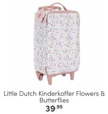 Aanbiedingen Little dutch kinderkoffer flowers + butterflies - Little Dutch - Geldig van 03/09/2023 tot 30/09/2023 bij Baby & Tiener Megastore