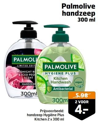 Aanbiedingen Handzeep hygiëne plus kitchen - Palmolive - Geldig van 05/09/2023 tot 17/09/2023 bij Trekpleister