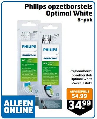 Aanbiedingen Philips opzetborstels optimal white zwart - Philips - Geldig van 05/09/2023 tot 17/09/2023 bij Trekpleister