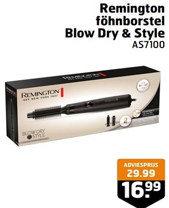 Aanbiedingen Remington föhnborstel blow dry + style as7100 - Remington - Geldig van 05/09/2023 tot 17/09/2023 bij Trekpleister