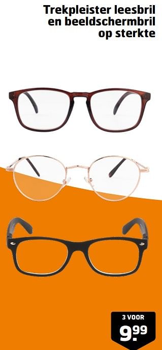 Aanbiedingen Trekpleister leesbril en beeldschermbril op sterkte - Huismerk - Trekpleister - Geldig van 05/09/2023 tot 17/09/2023 bij Trekpleister