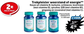 Aanbiedingen Trekpleister vitamine b-12 - Huismerk - Trekpleister - Geldig van 05/09/2023 tot 17/09/2023 bij Trekpleister