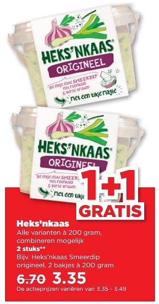 Aanbiedingen Heks’nkaas smeerdip origineel - Heks'n Kaas - Geldig van 10/09/2023 tot 16/09/2023 bij Plus