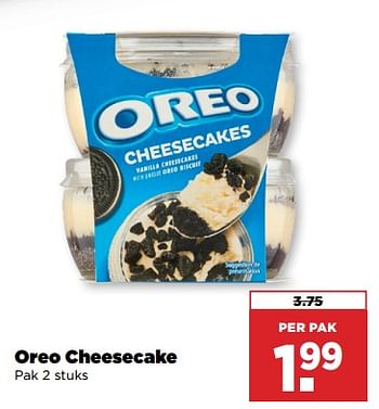 Aanbiedingen Oreo cheesecake - Oreo - Geldig van 10/09/2023 tot 16/09/2023 bij Plus