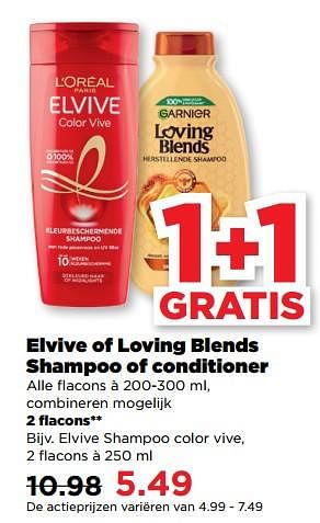 Aanbiedingen Elvive shampoo color vive - L'Oreal Paris - Geldig van 10/09/2023 tot 16/09/2023 bij Plus