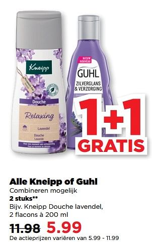 Aanbiedingen Kneipp douche lavendel - Kneipp - Geldig van 10/09/2023 tot 16/09/2023 bij Plus