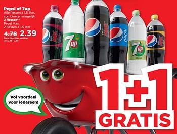 Aanbiedingen Pepsi of 7up - Huismerk - Plus - Geldig van 10/09/2023 tot 16/09/2023 bij Plus