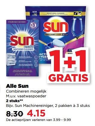 Aanbiedingen Sun machinereiniger - Sun - Geldig van 10/09/2023 tot 16/09/2023 bij Plus