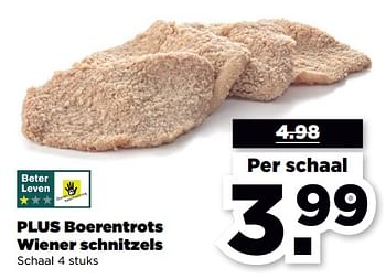 Aanbiedingen Plus boerentrots wiener schnitzels - Huismerk - Plus - Geldig van 10/09/2023 tot 16/09/2023 bij Plus
