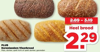 Aanbiedingen Plus korenlanders vloerbrood - Huismerk - Plus - Geldig van 10/09/2023 tot 16/09/2023 bij Plus