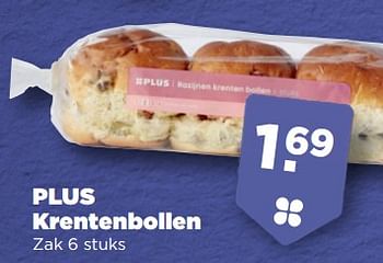 Aanbiedingen Plus krentenbollen - Huismerk - Plus - Geldig van 10/09/2023 tot 16/09/2023 bij Plus