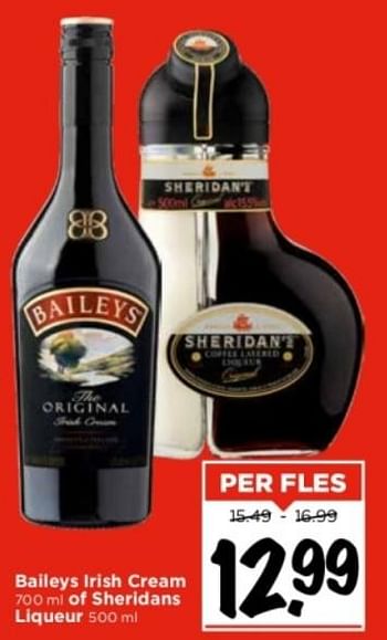 Aanbiedingen Baileys irish cream of sheridans liqueur - Huismerk Vomar - Geldig van 10/09/2023 tot 16/09/2023 bij Vomar