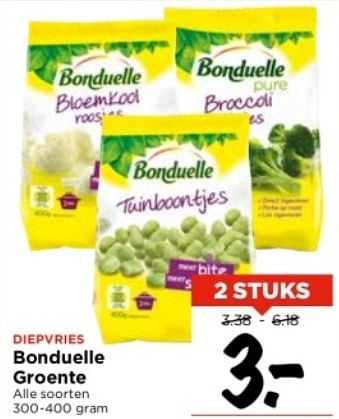 Aanbiedingen Bonduelle groente - Bonduelle - Geldig van 10/09/2023 tot 16/09/2023 bij Vomar
