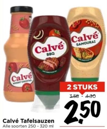 Aanbiedingen Calvé tafelsauzen - Calve - Geldig van 10/09/2023 tot 16/09/2023 bij Vomar