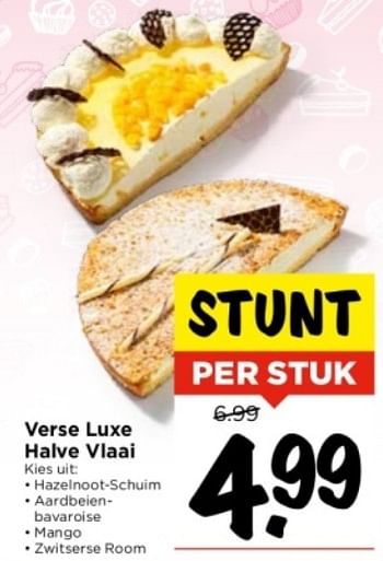 Aanbiedingen Verse luxe halve vlaai - Huismerk Vomar - Geldig van 10/09/2023 tot 16/09/2023 bij Vomar