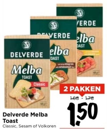 Aanbiedingen Delverde melba toast - A House of Happiness - Geldig van 10/09/2023 tot 16/09/2023 bij Vomar