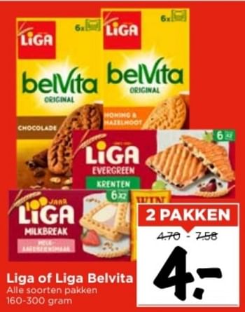 Aanbiedingen Liga of liga belvita - Liga - Geldig van 10/09/2023 tot 16/09/2023 bij Vomar