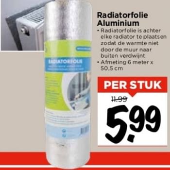 Aanbiedingen Radiatorfolie aluminium - Huismerk Vomar - Geldig van 10/09/2023 tot 16/09/2023 bij Vomar