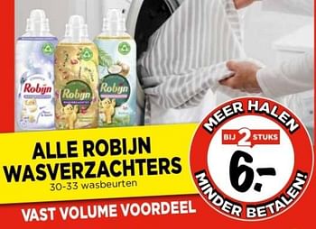 Aanbiedingen Alle robijn wasverzachters - Robijn - Geldig van 10/09/2023 tot 16/09/2023 bij Vomar