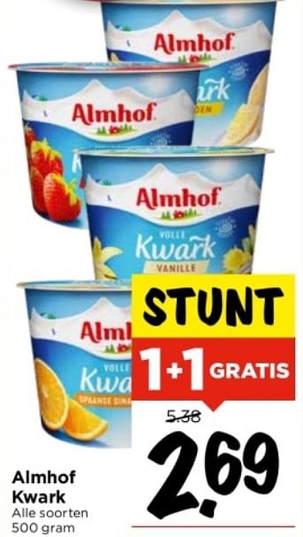 Aanbiedingen Almhof kwark - Almhof - Geldig van 10/09/2023 tot 16/09/2023 bij Vomar