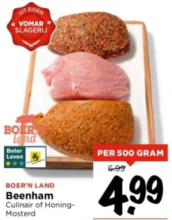Aanbiedingen Boer`n land beenham culinair of honingmosterd - Boer'n Land - Geldig van 10/09/2023 tot 16/09/2023 bij Vomar