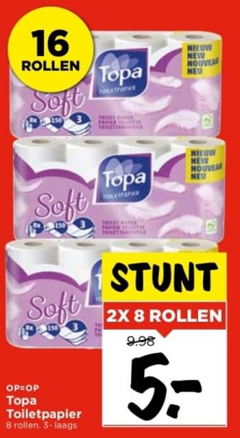 Aanbiedingen Topa toiletpapier - TOPA  - Geldig van 10/09/2023 tot 16/09/2023 bij Vomar