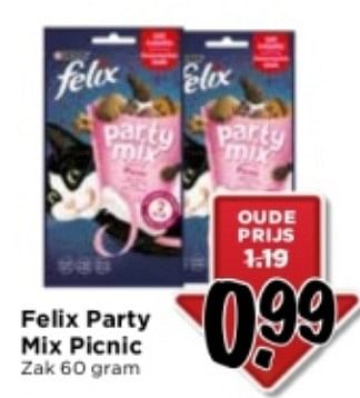Aanbiedingen Felix party mix picnic - Purina - Geldig van 10/09/2023 tot 16/09/2023 bij Vomar