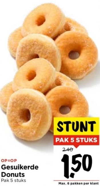 Aanbiedingen Gesuikerde donuts - Huismerk Vomar - Geldig van 10/09/2023 tot 16/09/2023 bij Vomar