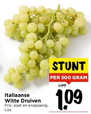 Aanbiedingen Italiaanse witte druiven - Huismerk Vomar - Geldig van 10/09/2023 tot 16/09/2023 bij Vomar