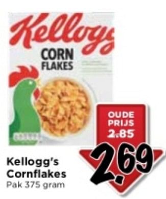 Aanbiedingen Kellogg`s cornflakes - Kellogg's - Geldig van 10/09/2023 tot 16/09/2023 bij Vomar
