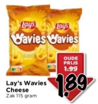 Aanbiedingen Lay`s wavies cheese - Lay's - Geldig van 10/09/2023 tot 16/09/2023 bij Vomar