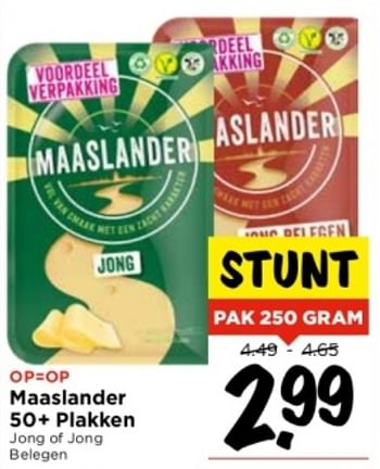Aanbiedingen Maaslander 50+ plakken - Maaslander - Geldig van 10/09/2023 tot 16/09/2023 bij Vomar