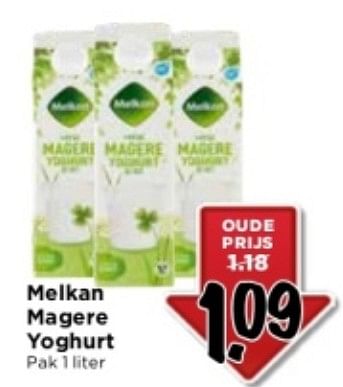 Aanbiedingen Melkan magere yoghurt - Melkan - Geldig van 10/09/2023 tot 16/09/2023 bij Vomar