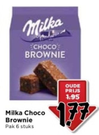 Aanbiedingen Milka choco brownie - Milka - Geldig van 10/09/2023 tot 16/09/2023 bij Vomar