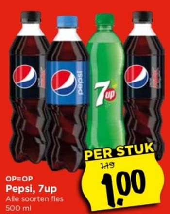 Aanbiedingen Pepsi, 7up - Huismerk Vomar - Geldig van 10/09/2023 tot 16/09/2023 bij Vomar