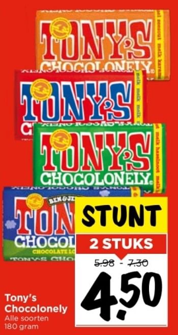 Aanbiedingen Tony`s chocolonely - Tony's Chocolonely - Geldig van 10/09/2023 tot 16/09/2023 bij Vomar