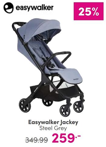 Aanbiedingen Easywalker jackey steel grey - Easywalker - Geldig van 10/09/2023 tot 16/09/2023 bij Baby & Tiener Megastore