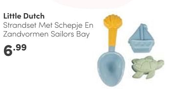 Aanbiedingen Little dutch strandset met schepje en zandvormen sailors bay - Little Dutch - Geldig van 10/09/2023 tot 16/09/2023 bij Baby & Tiener Megastore
