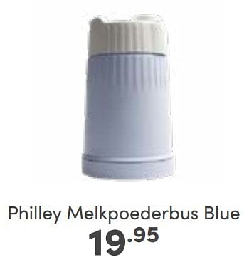 Aanbiedingen Philley melkpoederbus blue - Philley - Geldig van 10/09/2023 tot 16/09/2023 bij Baby & Tiener Megastore