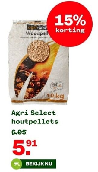 Aanbiedingen Agri select houtpellets - AgriSelect - Geldig van 04/09/2023 tot 24/09/2023 bij Welkoop