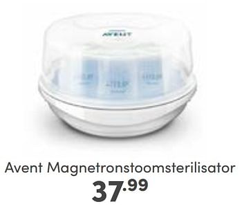 Aanbiedingen Avent magnetronstoomsterilisator - Philips - Geldig van 10/09/2023 tot 16/09/2023 bij Baby & Tiener Megastore