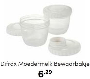 Aanbiedingen Difrax moedermelk bewaarbakje - Difrax - Geldig van 10/09/2023 tot 16/09/2023 bij Baby & Tiener Megastore