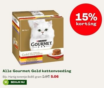 Aanbiedingen Alle gourmet gold kattenvoeding - Purina - Geldig van 04/09/2023 tot 24/09/2023 bij Welkoop