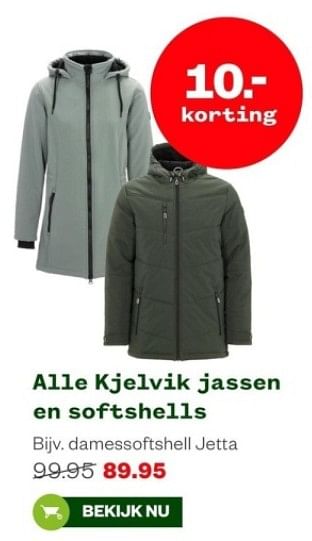 Aanbiedingen Alle kjelvik jassen en softshells damessoftshell jetta - Kjelvik  - Geldig van 04/09/2023 tot 24/09/2023 bij Welkoop