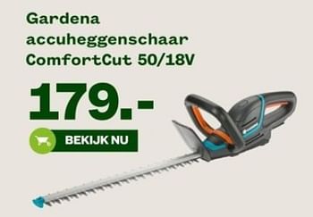 Aanbiedingen Gardena accuheggenschaar comfortcut 50-18v - Gardena - Geldig van 04/09/2023 tot 24/09/2023 bij Welkoop