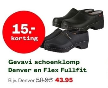 Aanbiedingen Gevavi schoenklomp denver en flex fullfit - Gevavi - Geldig van 04/09/2023 tot 24/09/2023 bij Welkoop