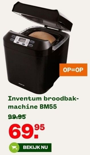Aanbiedingen Inventum broodbak- machine bm55 - Inventum - Geldig van 04/09/2023 tot 24/09/2023 bij Welkoop