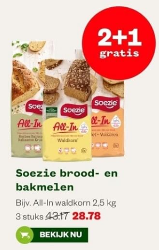 Aanbiedingen Soezie brood- en bakmelen - Soezie - Geldig van 04/09/2023 tot 24/09/2023 bij Welkoop