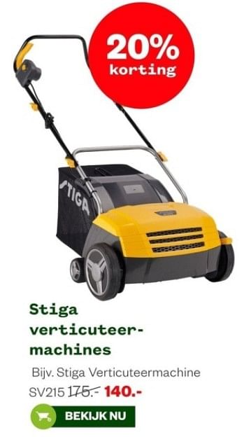 Aanbiedingen Stiga verticuteermachines - Stiga - Geldig van 04/09/2023 tot 24/09/2023 bij Welkoop